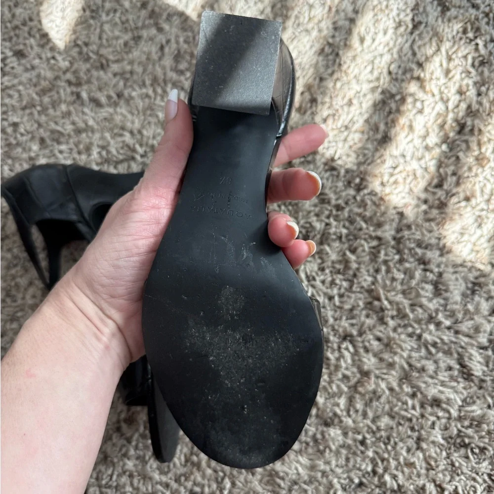 Aquatalia Black Croc-Embossed Heels - Picture 3 of 6